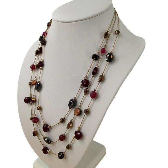 Vendome Multi Strand Beaded Necklace Costume Fashion Jewelry NEW - Picture 2 of 7